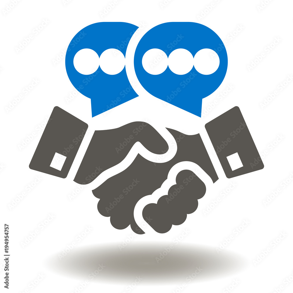Hand Shake Speech Bubbles Icon Vector. Relationship Partnership Illustration. Success Conversation Agreement Talk Deal Logo. Handshake Symbol. Hand Shake Speech Bubbles Icon Vector. Relationship Partnership Illustration. Success Conversation Agreement Talk Deal Logo. Handshake Symbol.