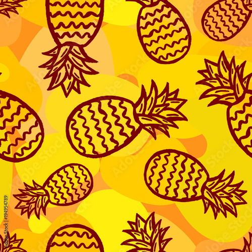 pineapple seamless background