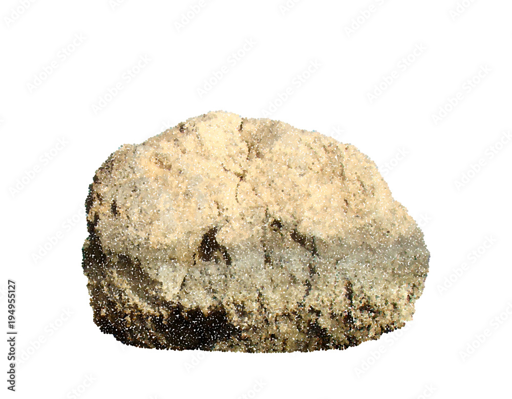 Obraz premium Stone. Isolated on white background. Vector illustration.