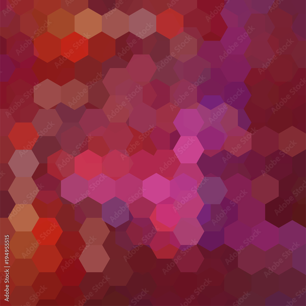 Abstract background consisting of red, pink, orange hexagons. Geometric design for business presentations or web template banner flyer. Vector illustration Abstract background consisting of red, pink, orange hexagons. Geometric design for business presentations or web template banner flyer. Vector illustration