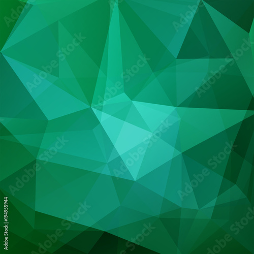 Background of geometric shapes. Green mosaic pattern. Vector EPS 10. Vector illustration