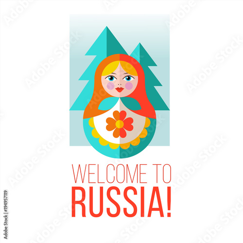 Welcome to Russia. Vector illustration.