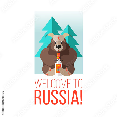 Welcome to Russia. Vector illustration.