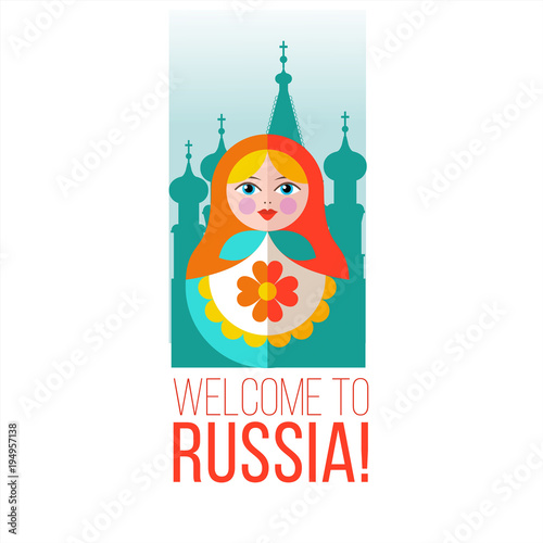 Welcome to Russia. Vector illustration.