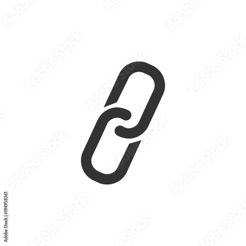 Link icon, chain sign. Vector illustration. Flat design.