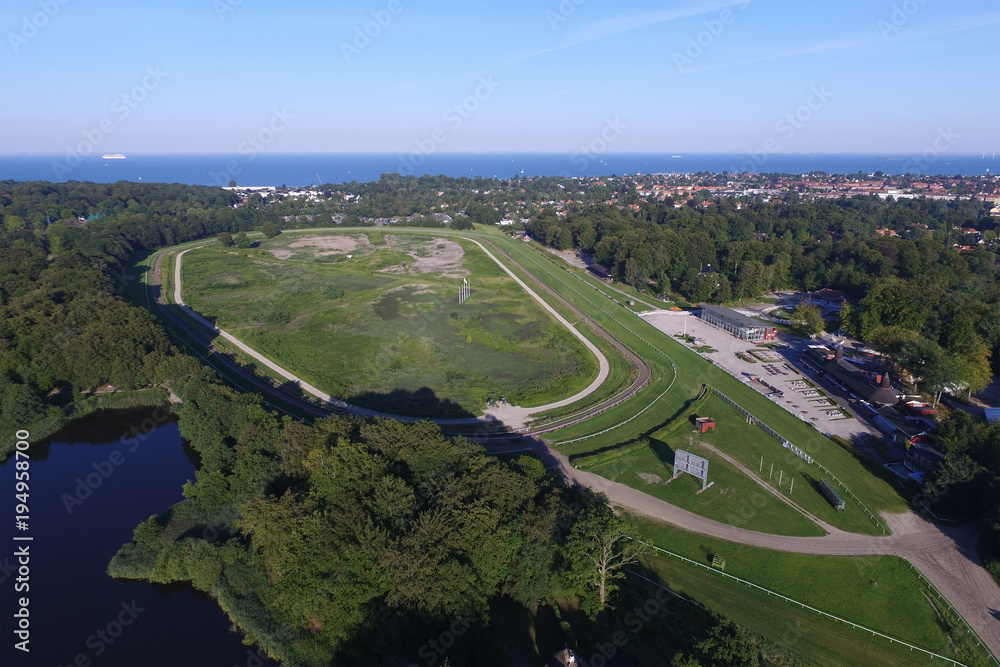 Aerial view of Copenhagen Racecourse, Denmark