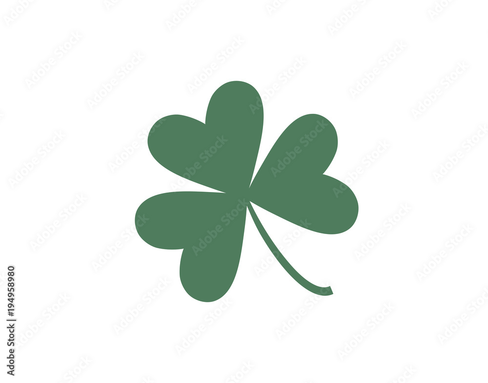 Three leaf clover isolated on white, vector illustration for St. Patrick's day Three leaf clover isolated on white, vector illustration for St. Patrick's day