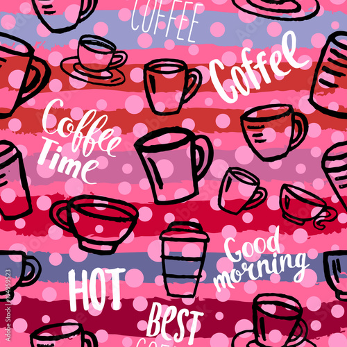 coffee seamless pattern