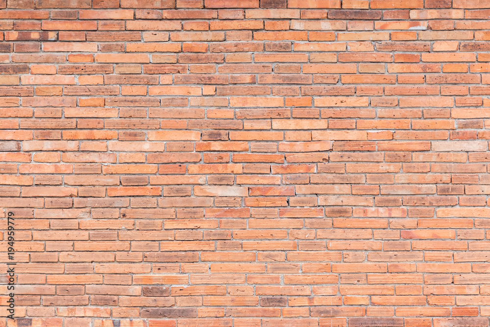 Naklejka premium Brick wall texture background for interior exterior decoration and industrial construction concept design.