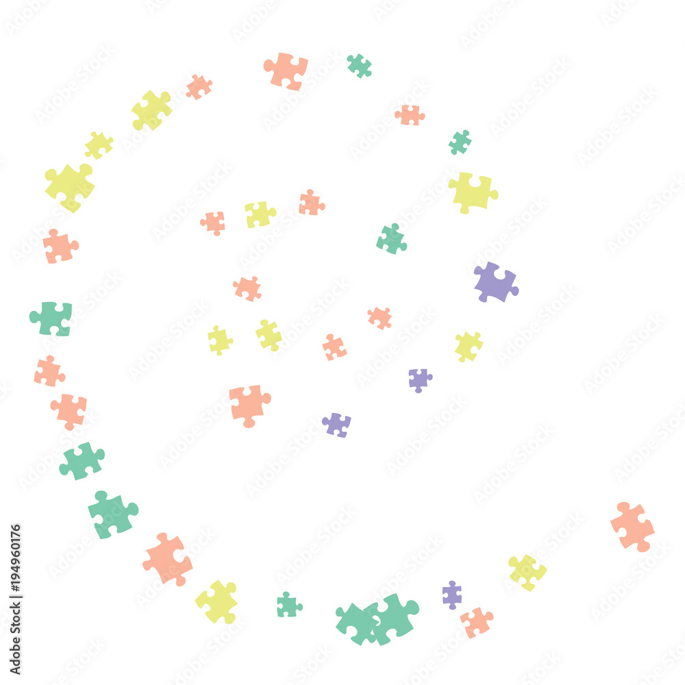Confetti Background Pattern. Puzzle pieces and big ideas design, vector illustration graphic Confetti Background Pattern. Puzzle pieces and big ideas design, vector illustration graphic