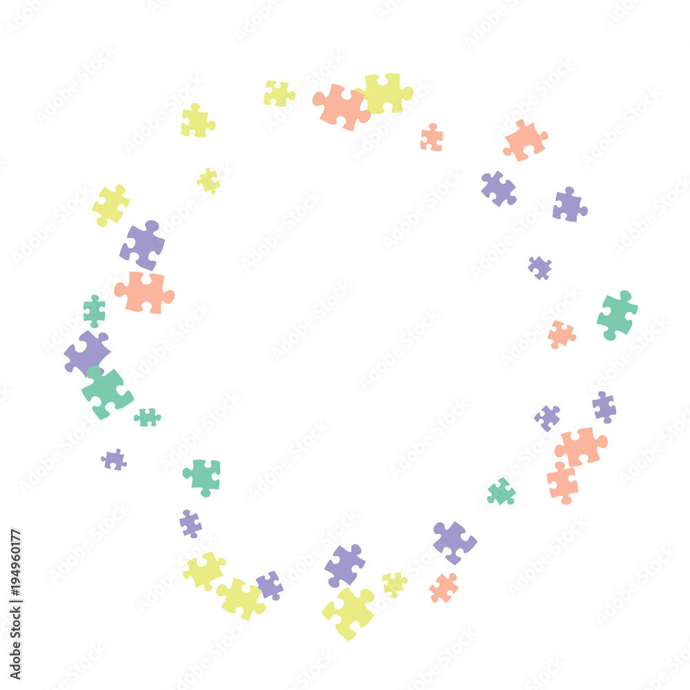 Confetti Background Pattern. Puzzle pieces and big ideas design, vector illustration graphic Confetti Background Pattern. Puzzle pieces and big ideas design, vector illustration graphic