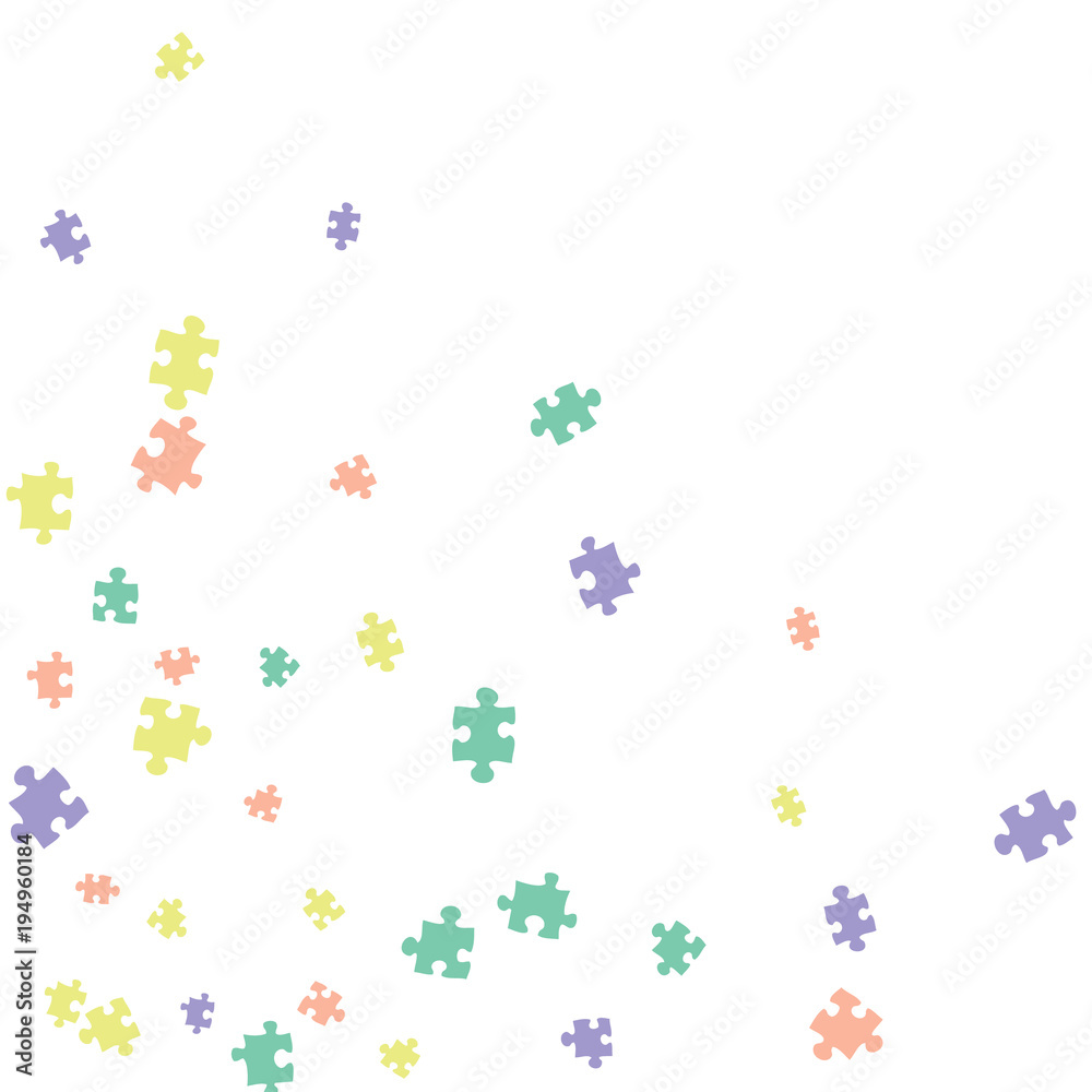 Confetti Background Pattern. Puzzle pieces and big ideas design, vector illustration graphic