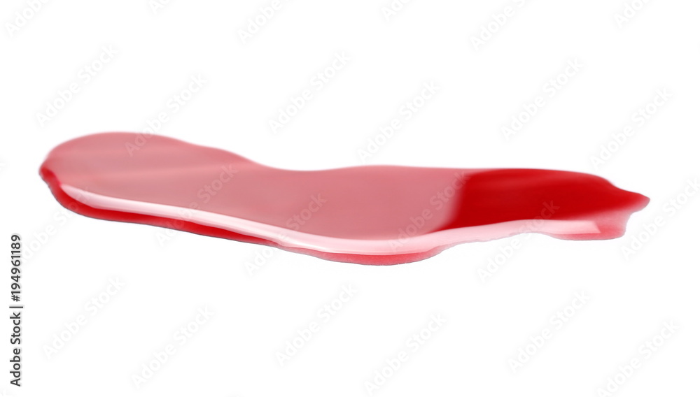 Red wine puddle, droplets isolated on white background, clipping path Red wine puddle, droplets isolated on white background, clipping path