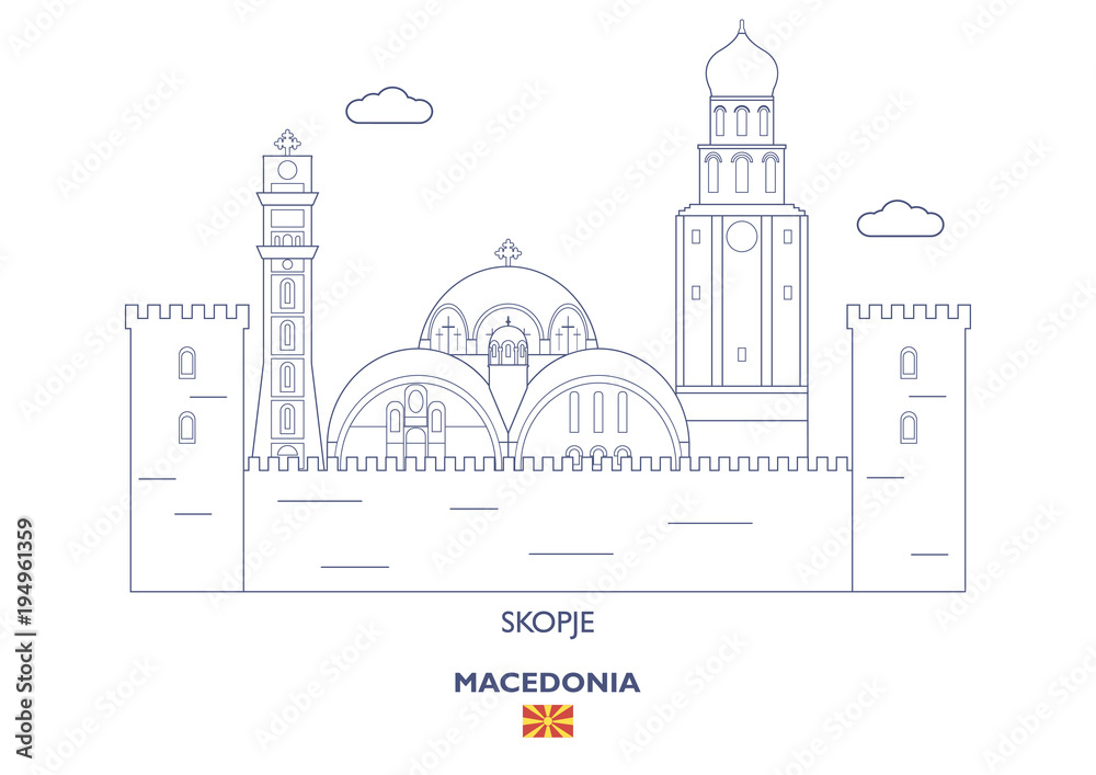 Skopje City Skyline, Macedonia