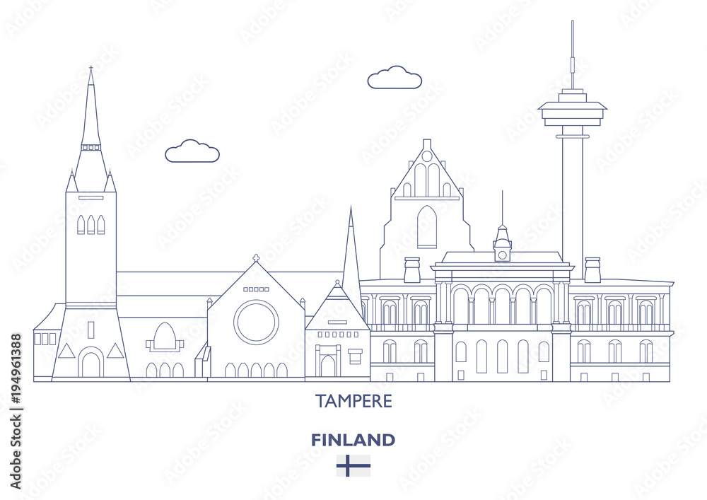 Tampere City Skyline, Finland