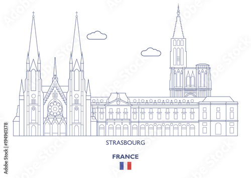 Strasbourg City Skyline  France