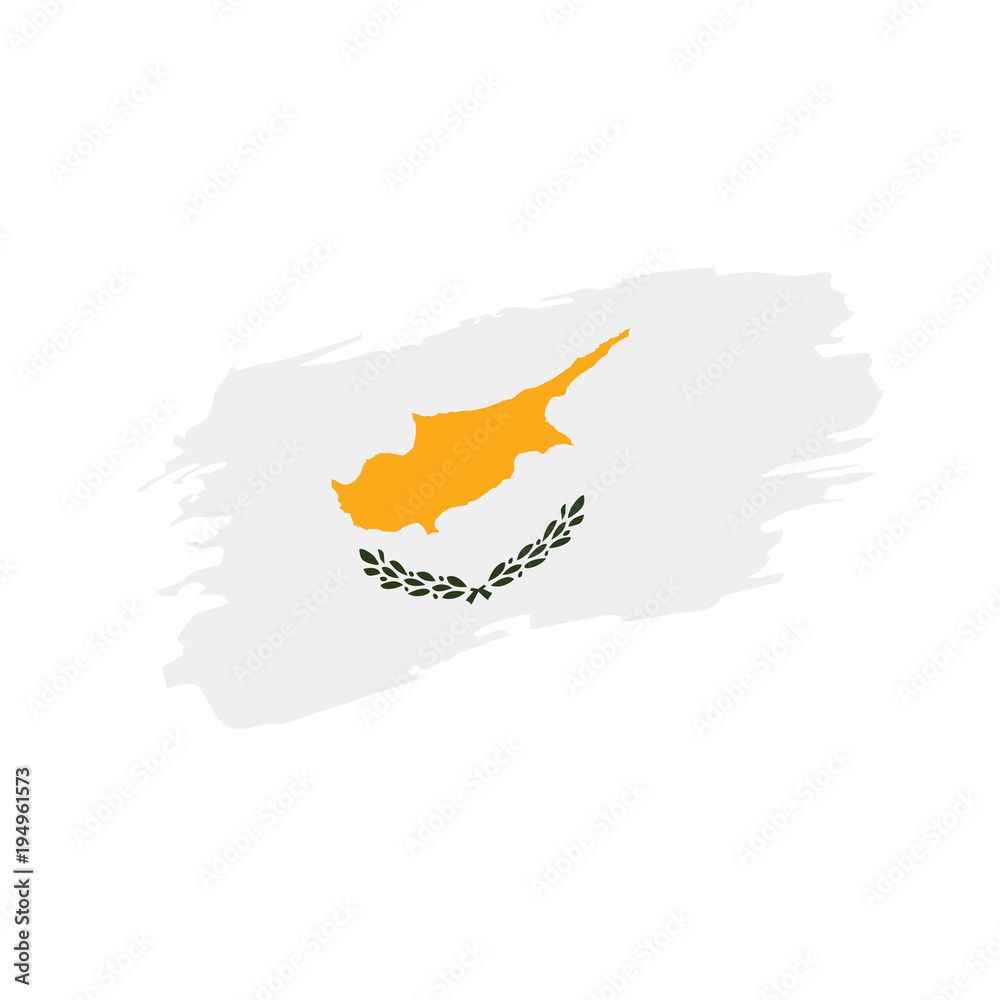Fototapeta premium Cyprus flag, vector illustration
