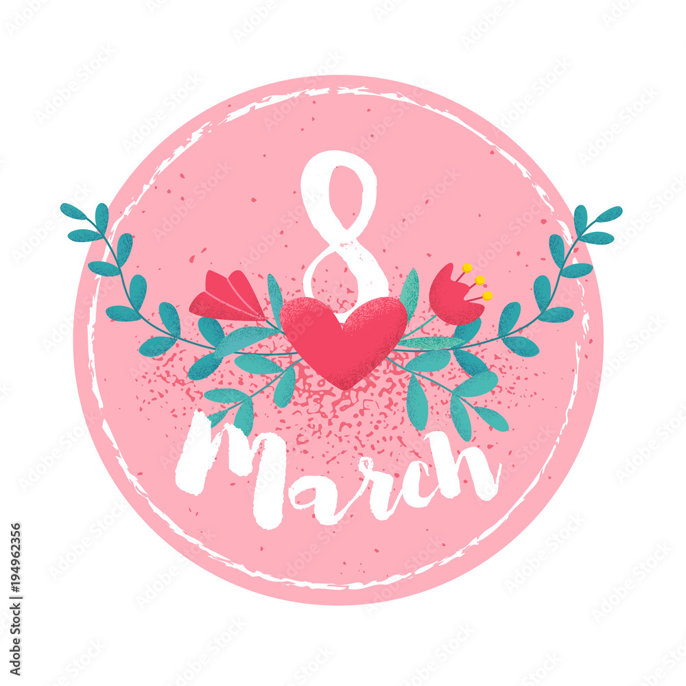 Happy Valentines day card with cute dog and love letter on pink background. Vector.