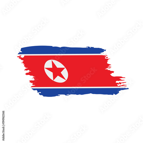 North Korea flag, vector illustration Free Download North Korea flag, vector illustration - GFXLoad