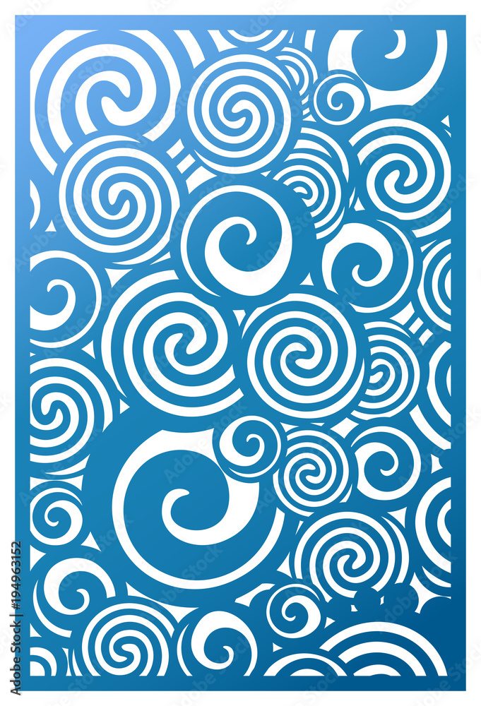 Naklejka premium Vector Stencil lacy oval frame with carved openwork pattern. Template for interior design, layouts wedding invitations, greeting cards, envelopes, decorative art objects etc.