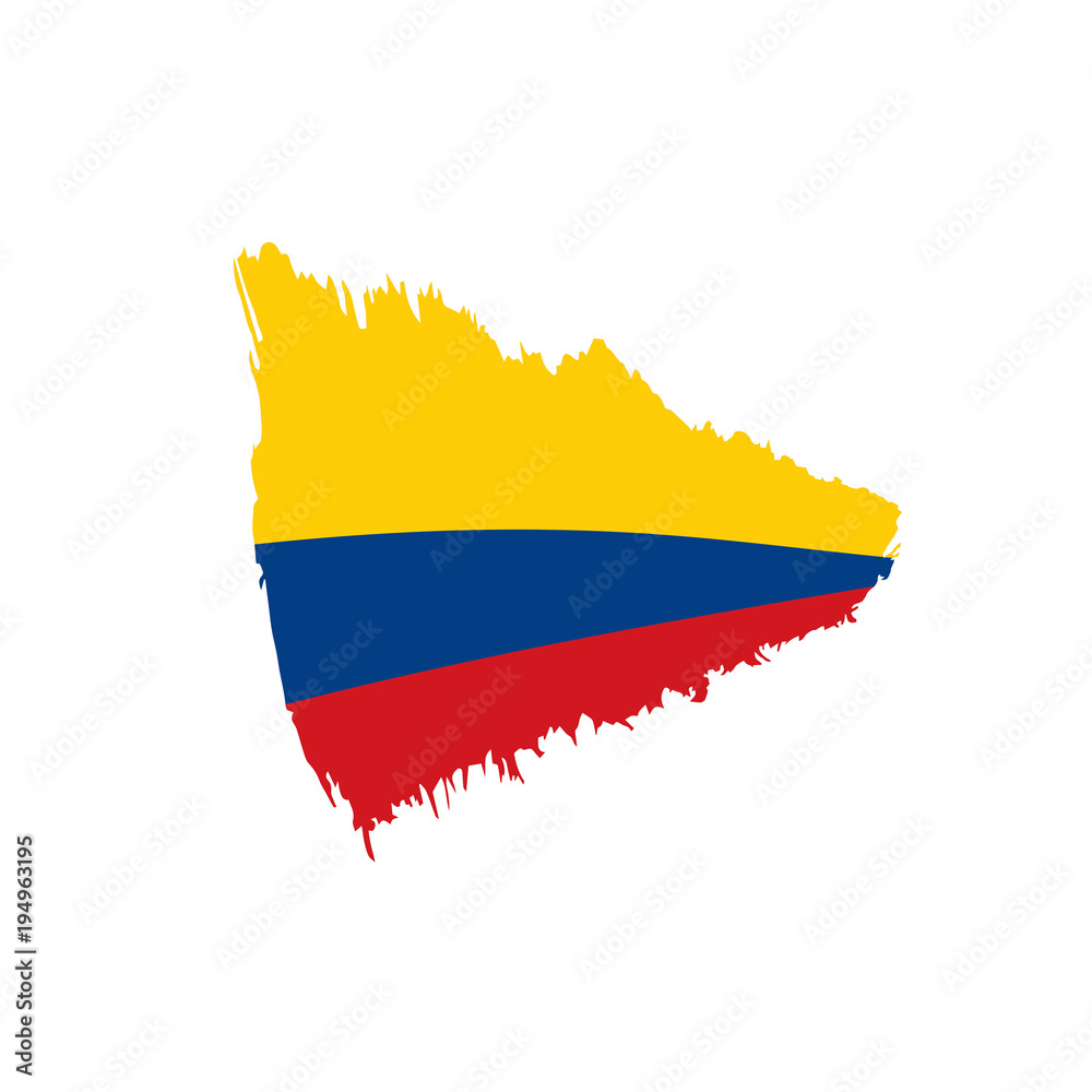 Obraz premium Colombia flag, vector illustration