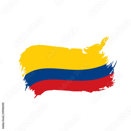 Colombia flag, vector illustration