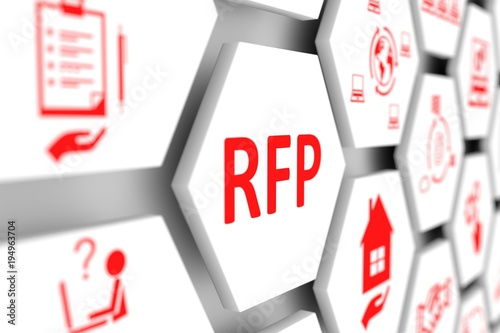 RFP concept cell blurred background 3d illustration photo