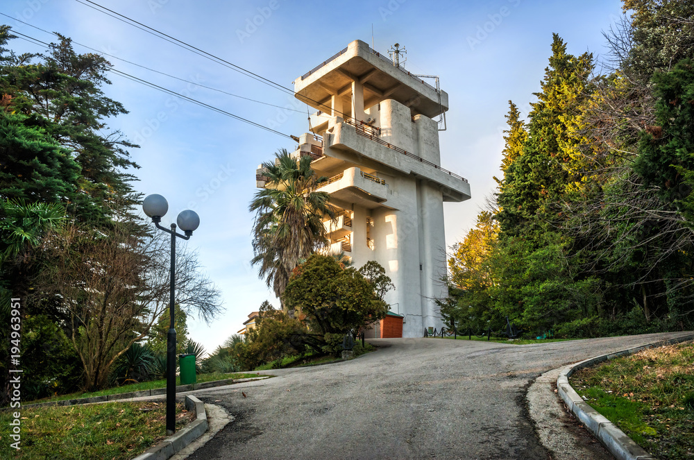 Вышка канатной дороги Tower of the cable car in Sochi