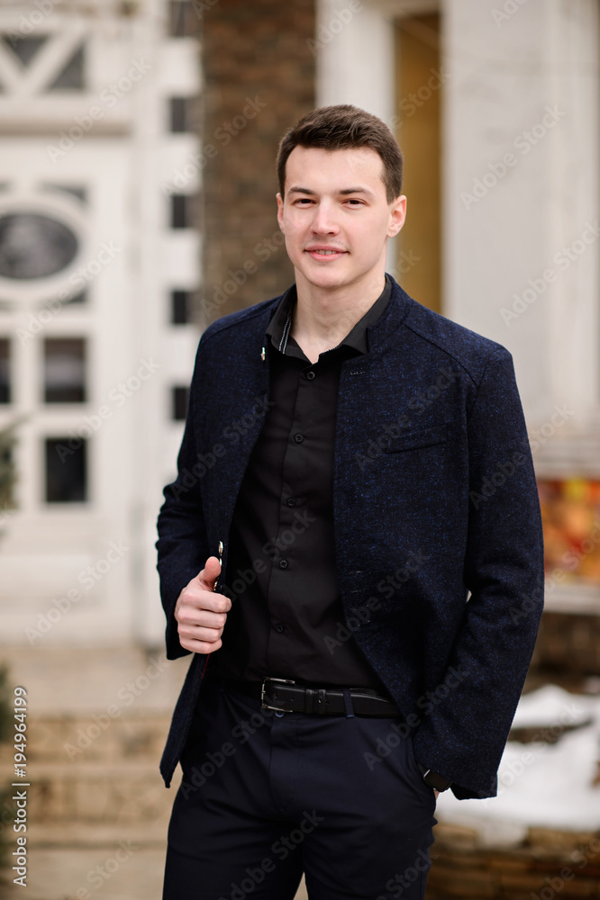 Beautiful man outdoors.