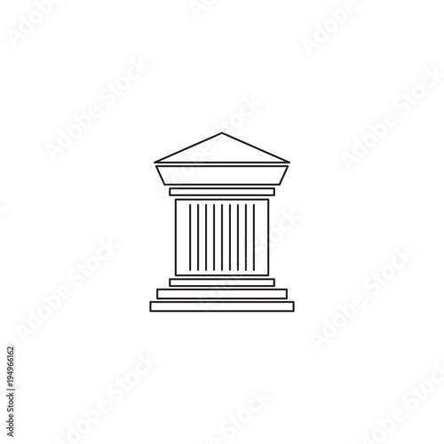 Archaeological site line icon