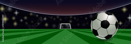 Stadion mit Fußball auf Rasen