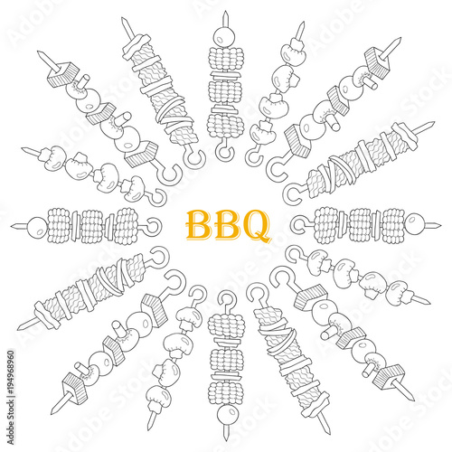 Background barbecue.