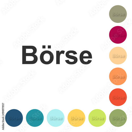 Farbige Buttons - Börse