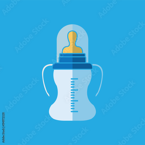 Feeding Bottle or Baby bottle for infants and young children vector illustration