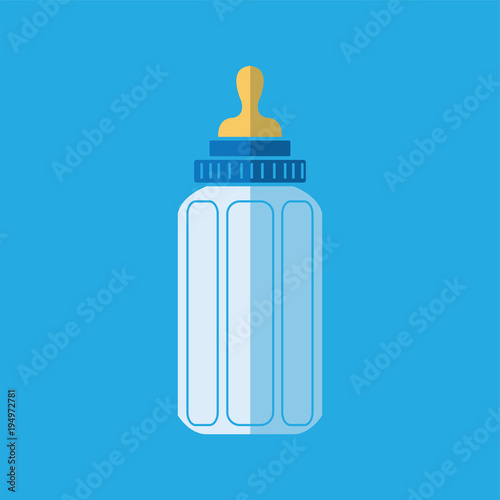 Feeding Bottle or Baby bottle for infants and young children vector illustration