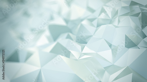 blue Abstract crystal triangle poly pattern background 3d Illustration