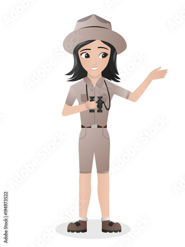 Female Zookeeper / Zoologist Holding Binocular Female Zookeeper / Zoologist
 Holding Binocular 

