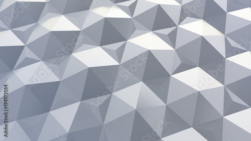 gray Abstract crystal triangle poly pattern background 3d Illustration