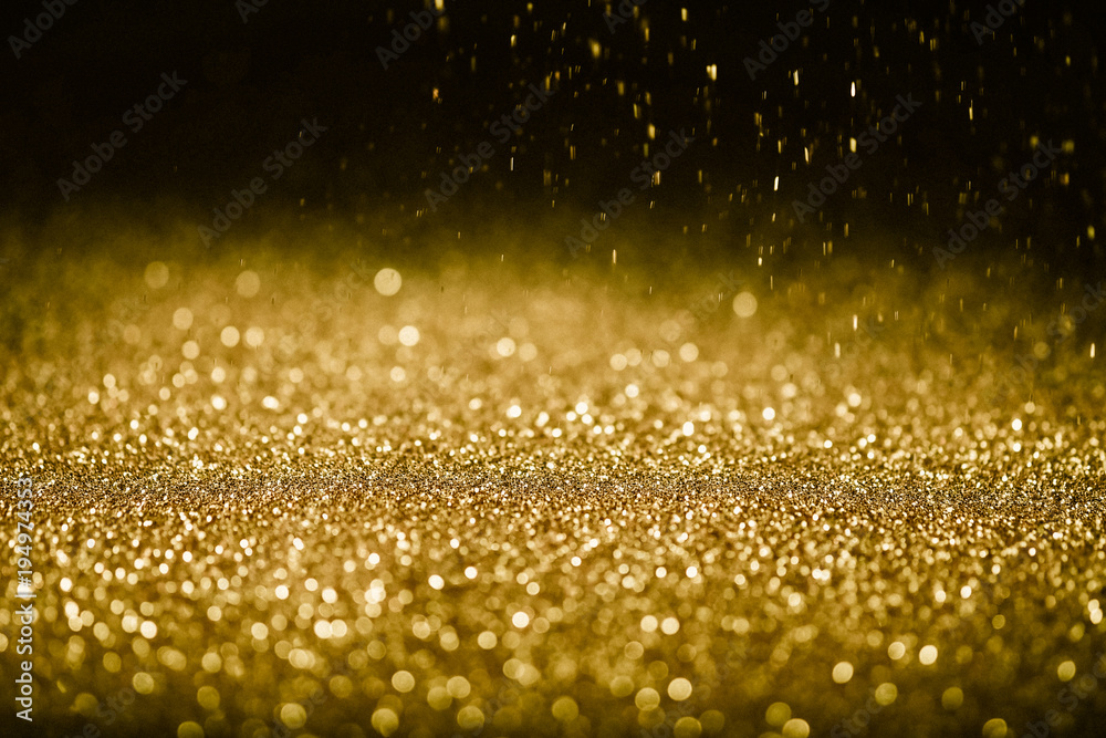 Sprinkle Glitter Gold Dust Textured Stock Photo - Image of glowing, gold:  129703950