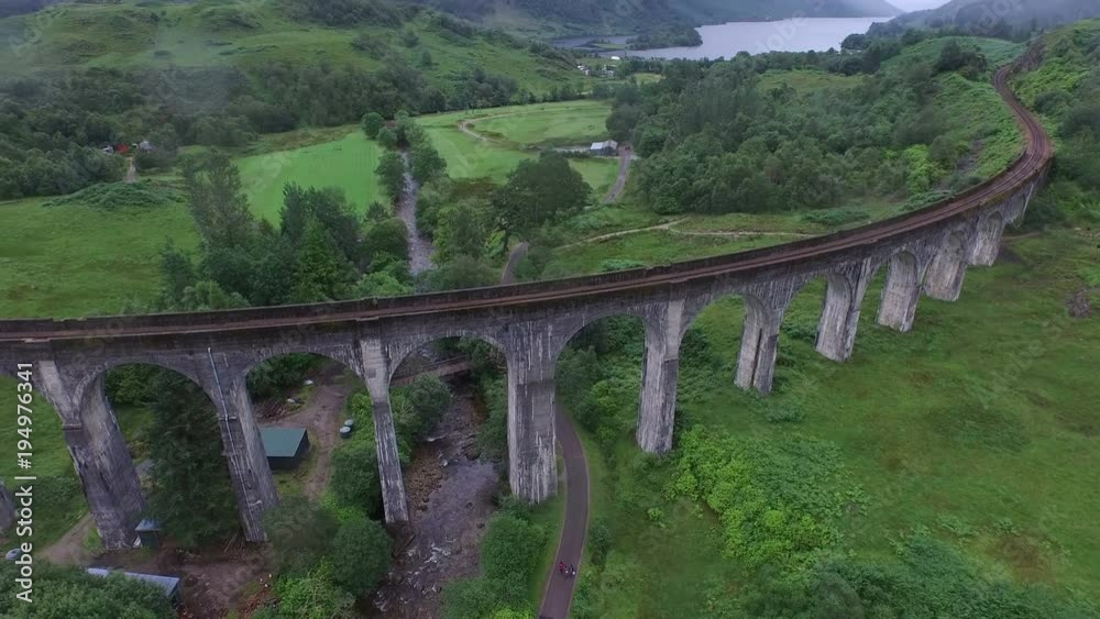 Aerial view of Glenfinnan Viaduct Aerial view of Glenfinnan Viaduct