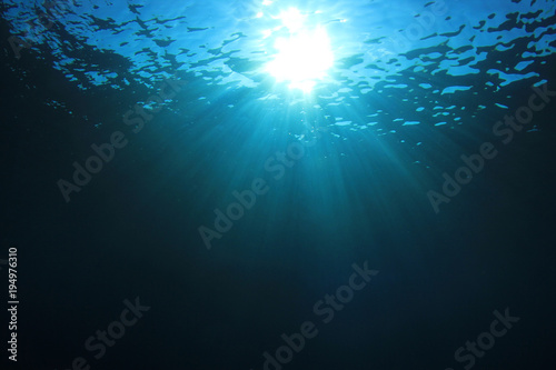Underwater background sunburst © Richard Carey