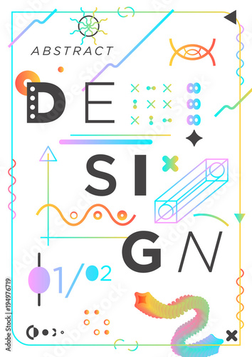 Covers with geometric pattern with shapes with gradients