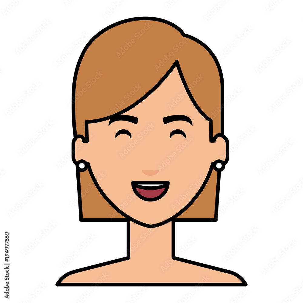 beautiful and young woman shirtless character vector illustration design