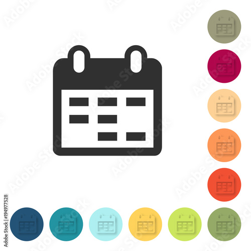 Farbige Buttons - Kalender