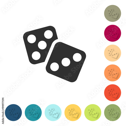 Farbige Buttons - Würfel