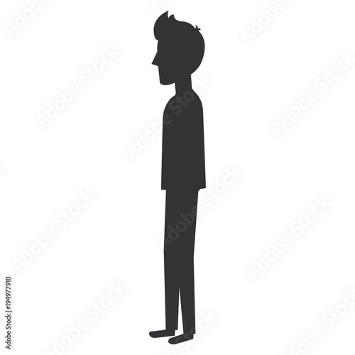 young man model avatar character vector illustration design