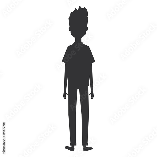 young man model avatar character vector illustration design