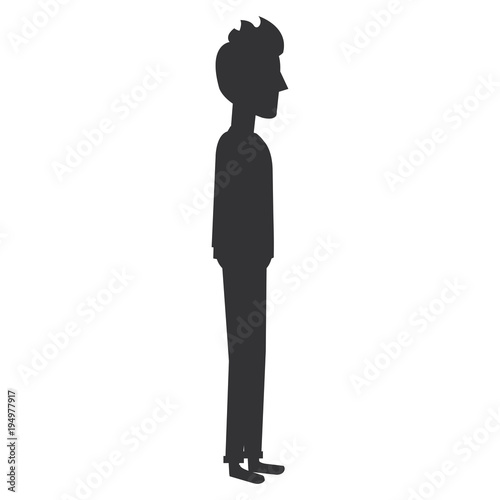 young man model avatar character vector illustration design