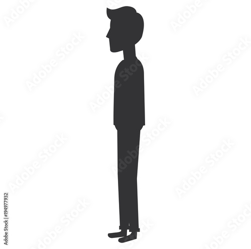 young man model avatar character vector illustration design