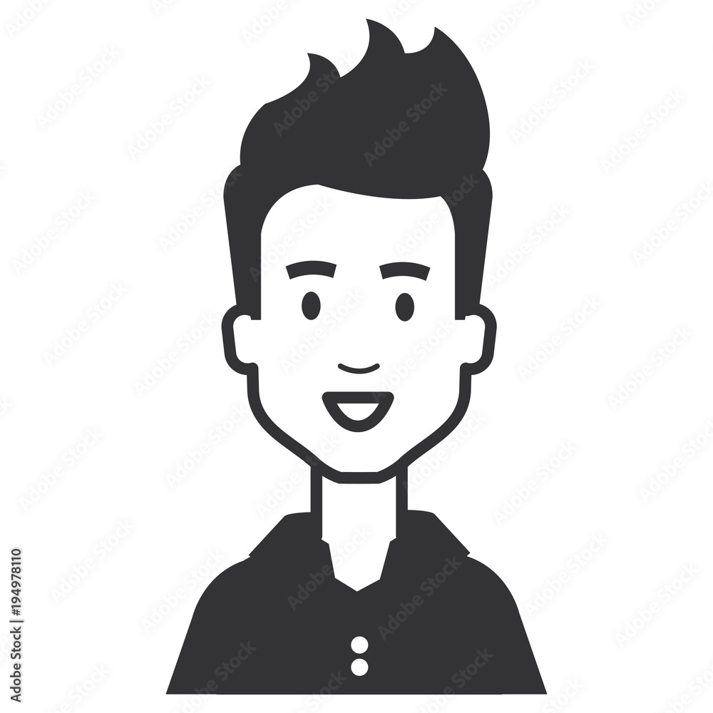 young man model avatar character vector illustration design young man model avatar character vector illustration design